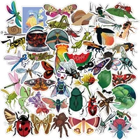1050100pcsset animal stickers nature insect ant ladybug for bicycle luggage laptop car educational toys decals sticker