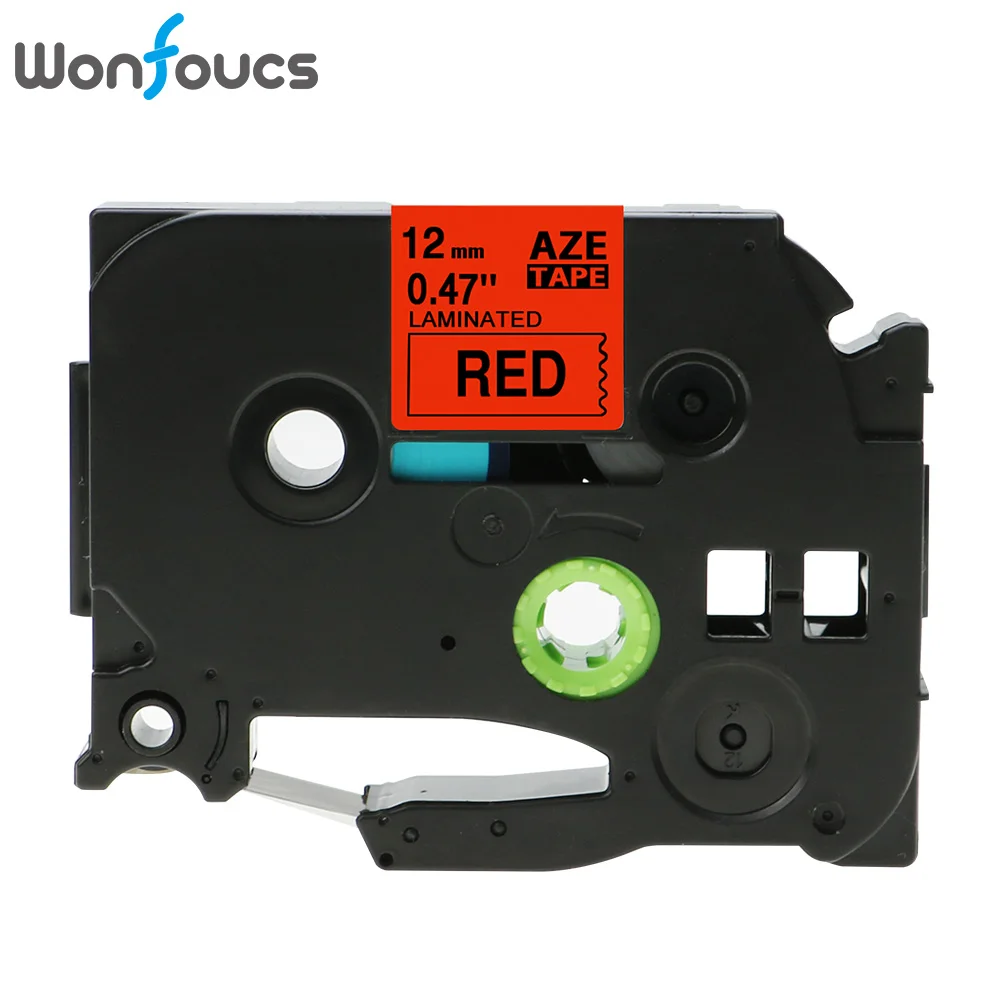 Black on Red Wonfoucs совместимый TZe231 Brother tze ленты tz231 tze-231 tz131 для P-сенсорный принтер PT-D210 12 мм ленты с лейблом этикетки кассеты - Цвет: Black on Red