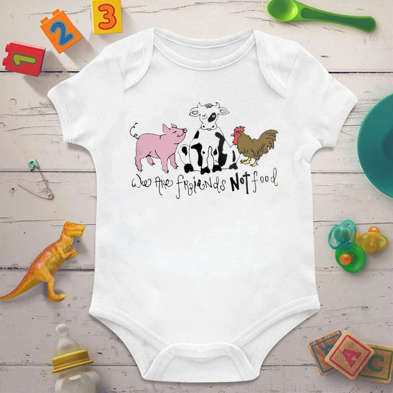 

DERMSPE New Style Newborn Baby Boys Girls Fun Toddler Set Cute Cartoon Print Short Sleeve One Piece Suits