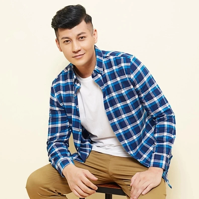 Pure Cotton High Quality Large Size 8XL 7XL 6XL Men's Shirts Long Sleeve Flannel Plaid Dress Shirt Male Casual Slim Fit Clothing