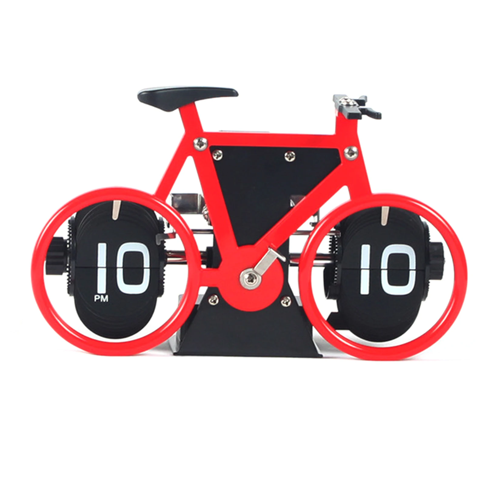 Reloj abatible con forma de bicicleta, reloj Retro abatible hacia abajo, 12 horas AM/PM, muestra un gran número, para decoración de oficina en casa, E2S