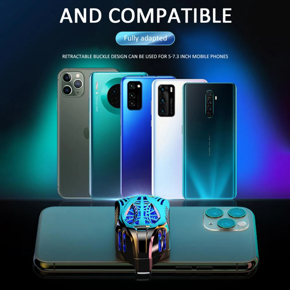 

Universal Smartphones Radiator Phone Stand Holder Cooling Fan Drop Temperature Case Cold Wind Handle Radiator Mount