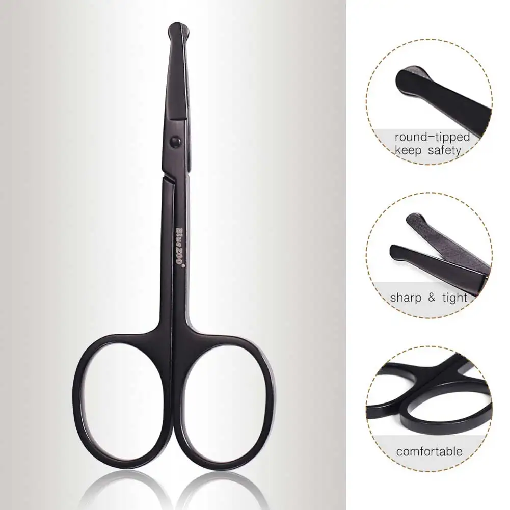 

Stainless Steel Facial Hair Beard Scissors for Men Moustache Scissor Beard Trimming Grooming Scissors Safety Use Beard Care Tool