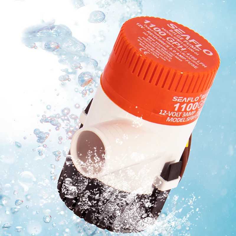 

1100GPH Bilge Pump Water Pump Bomba De Agua 12 /24V DC Removable Filter for RV Yacht Swimming Pool Pompe Boat Water Exhaust Pump