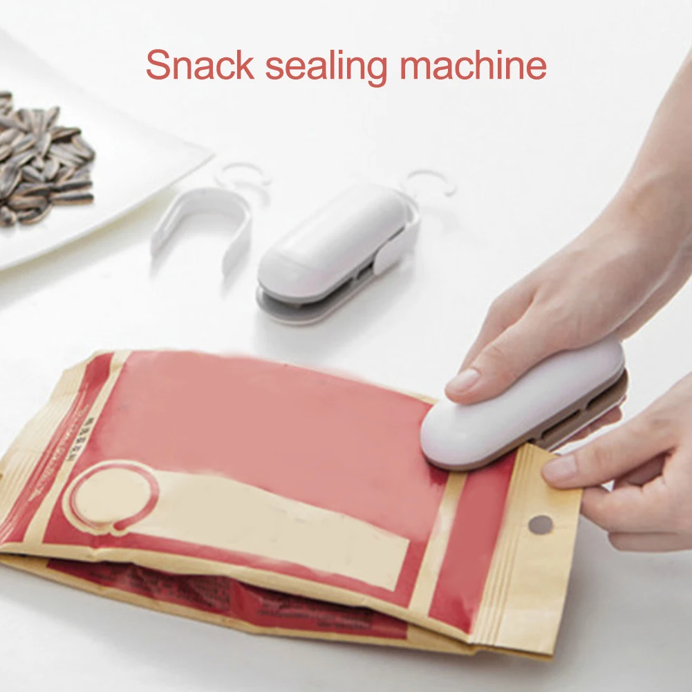 

Портативный мини-зажим для пищевых продуктов, устройство для запечатывания, домашний упаковщик для закусок, запечатыватель пакетов, кухонн...