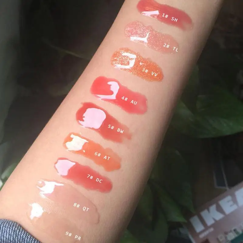 Глянцевый блеск для губ с кристаллами увлажняющий Блестящий Жидкий минеральное