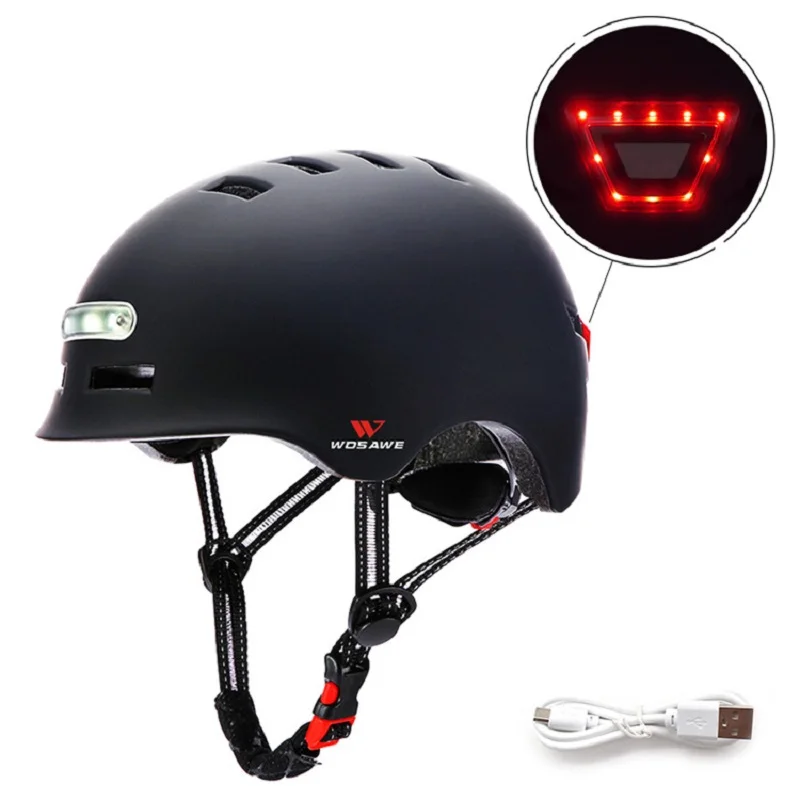 WOSAWE Motorcycle Half Helmet Child Adult Universal Headlight Taillight Breathable Skateboard Bicycle Electric Scooter | Автомобили и