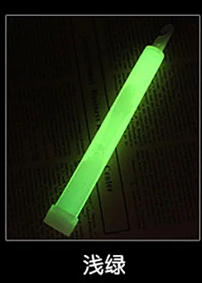 Light Green 5 шт., 6 дюймов, многоцветная светящаяся палочка, химический светильник, палочка для кемпинга, аварийное украшение, вечерние, для клубов, новые поставки, химические флюоресцентные - Цвет: Light Green