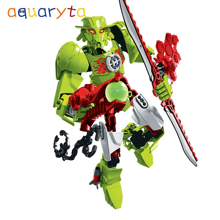

Aquaryta 4pcs Hero Factory Building Blocks ROCKA BULK BREEZ FURNO Figures Bricks Set Compatible with All Brands Enlighten Toys