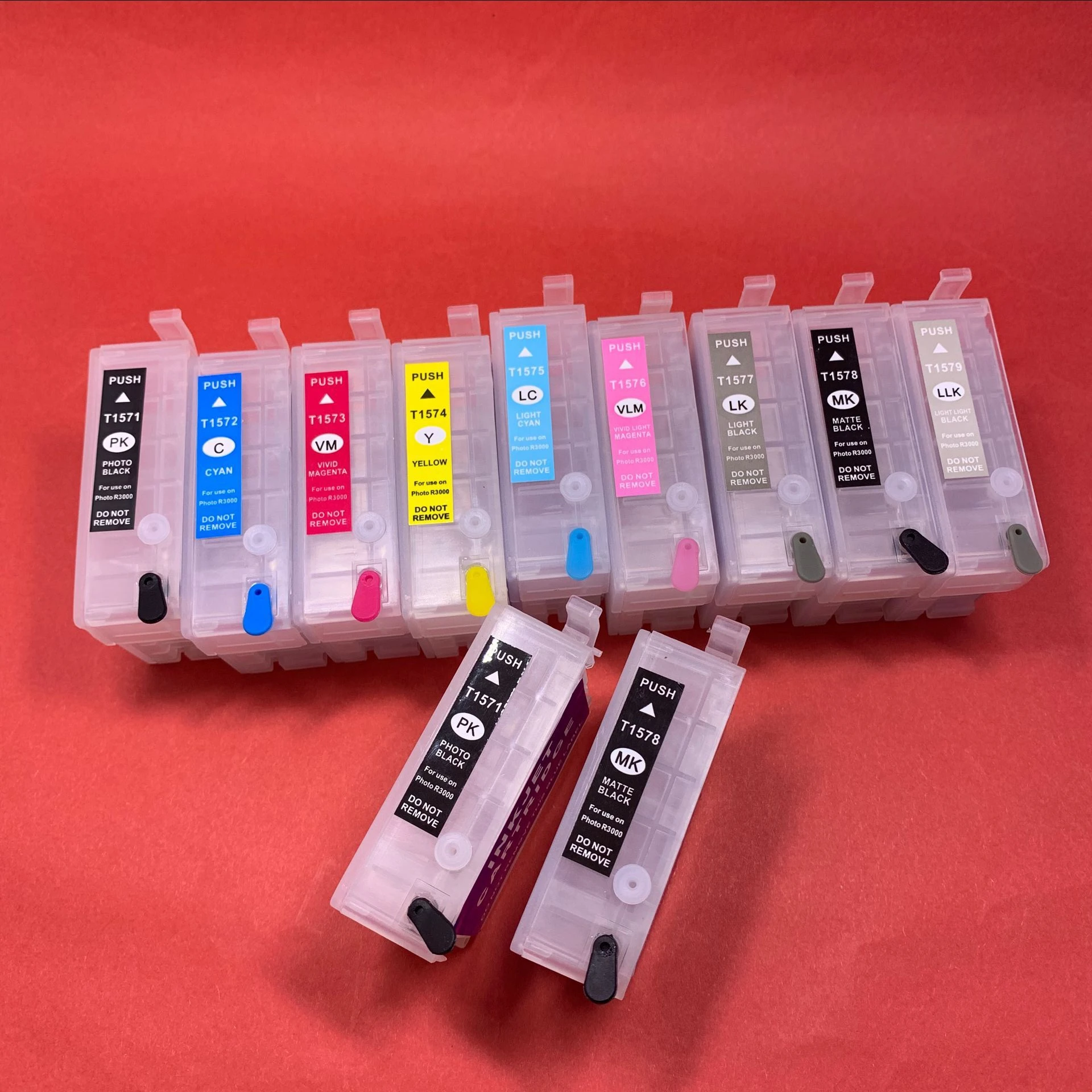 YOTAT пустые T157 многоразовые картриджи T1571-T1579 для принтера Epson Stylus Photo R3000 |