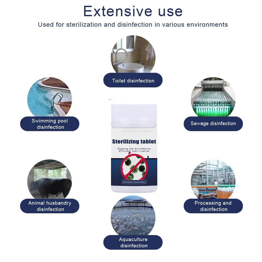 100 г бытовые мини таблетки для дезинфекции бассейна Effervescent стерилизатор чистящий
