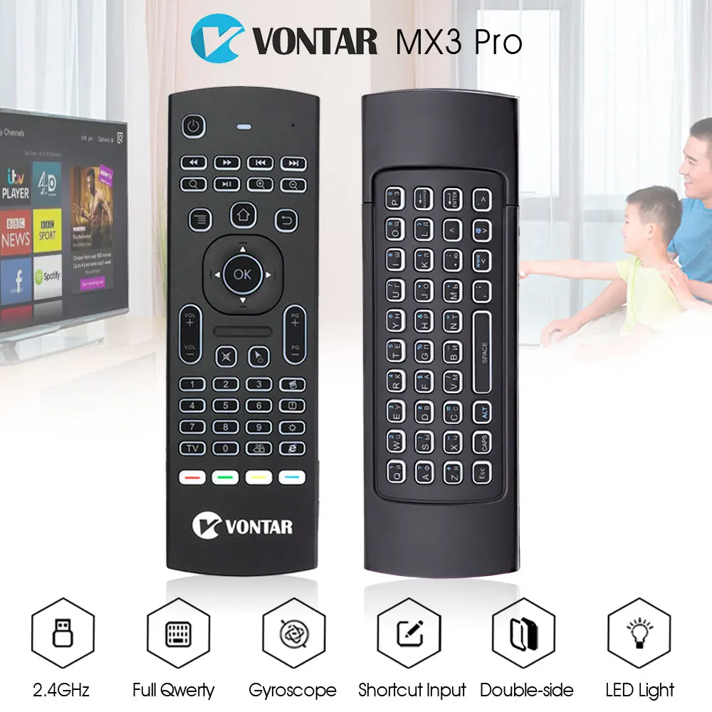 Android 8,1 VONTAR T9 ТВ коробка 4 Гб 64 Гб RK3328 4 ядра USB3.0 H.265 HEVC 1080 p Wi-Fi 5 ГГц BT4.0 Youtube Декодер каналов кабельного телевидения media player