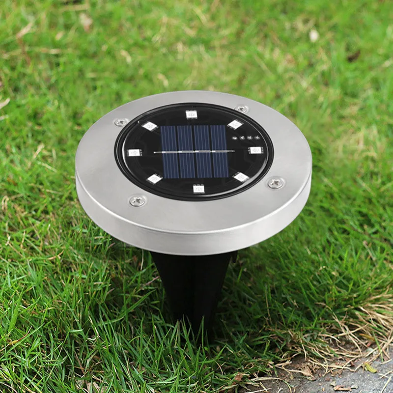 Уличный светильник на солнечной батарее 4 шт. RGB 8 светодиосветодиодный освещение