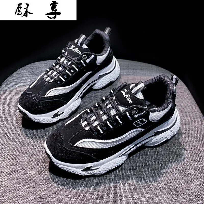 

2021 Spring New Comfortable Walking Women's Casual Shoes Fashion Breathable Sneaker Platform Lace-up Vulcanized Women's Shoes