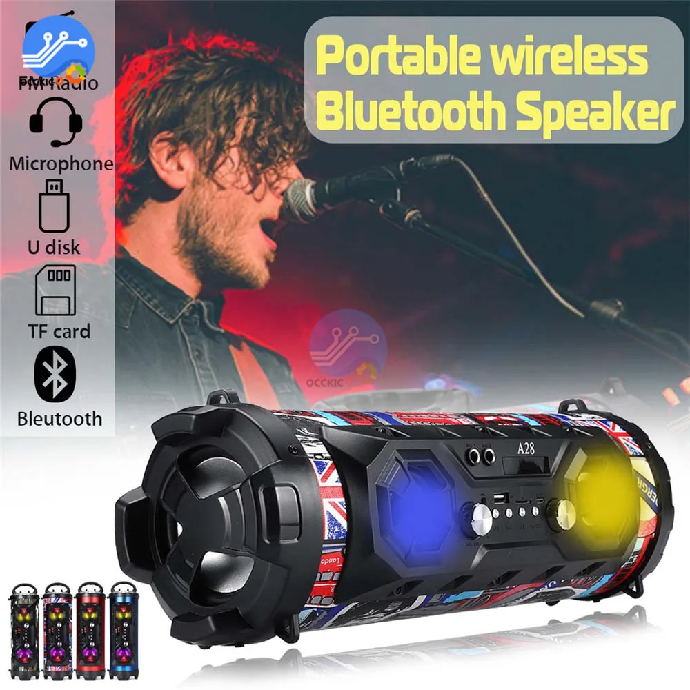 Hi-Fi портативная Bluetooth-Колонка 4 2 FM-радио 3D звук объемный стерео Громкий бас