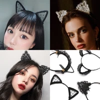 lovely lace cat ear hair band lace cat ear hair band headband cat girl jewelry christmas party hairpin