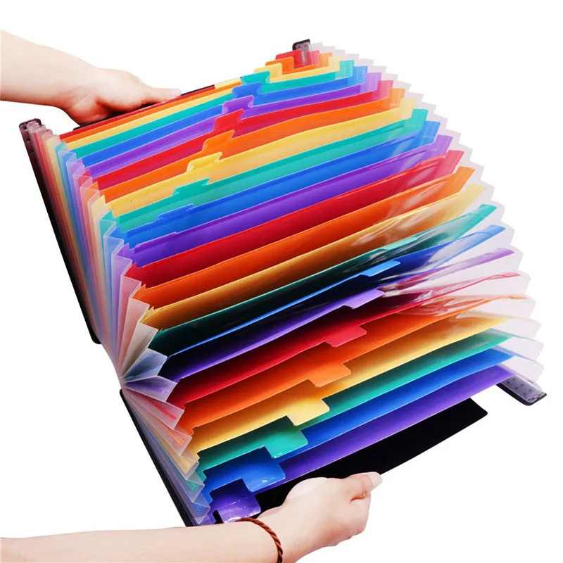 

Hot Sale 24 Pockets Expanding File Folder A4 Organizer Portable Business File Office Supplies Document Holder Carpeta Archivador