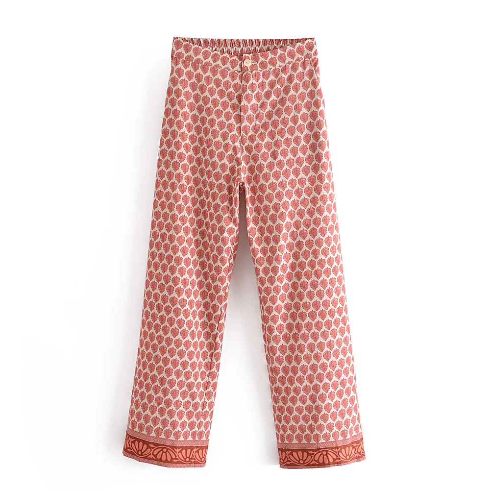 

JC·KILIG 2021 New Ethnic Style Wide Leg Pants W66285J