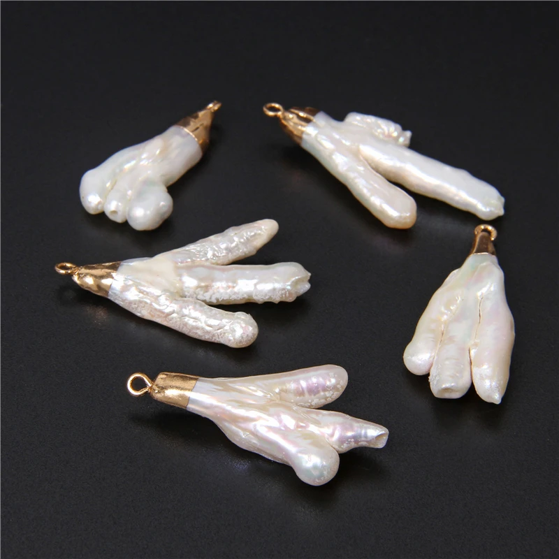 Подвеска из натурального жемчуга кулон в форме куриного когтя подвеска белого