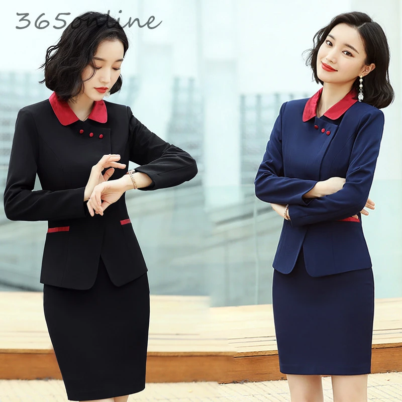 Formal Uniform Designs Pantsuits with Pants and Jackets Coat for Women Business Work Wear Professional Female Blazers Scarf|Брючные