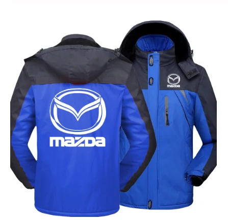 

Winter Men's For Mazda Overcoats Hooded Jackets Men And Women Thick Fleece Warm Windproof Coat Men Brand Clothing Outwear Jackey