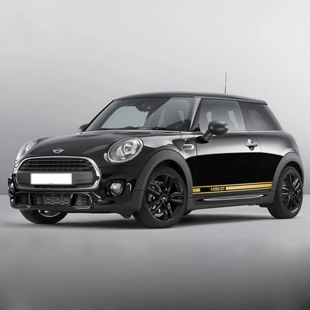 1 пара наклеек на боковую юбку кузова автомобиля наклейки талию для MINI Cooper One d JCW