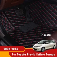 For Toyota Previa Estima Tarago 2016 2015 2014 2013 2012 2011 2009-2006 (7 seats) Car Floor Mats Auto Interior Carpets Foot Rugs