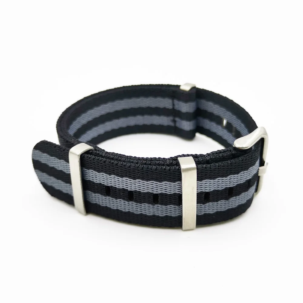 Premium Quality 20mm 22mm Nylon Seatbelt Watch Band Nato Strap for Military Watch Wristwatch Universal ZULU Bands Replacement