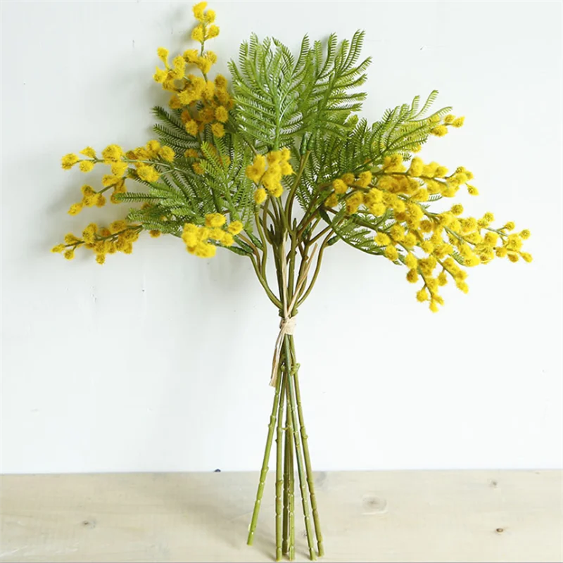 

Artificial Plant Acacia Bean Flower Arrangement Wedding Decoration Home Hotel Guest Room Accessories Decoration Valentine Gift