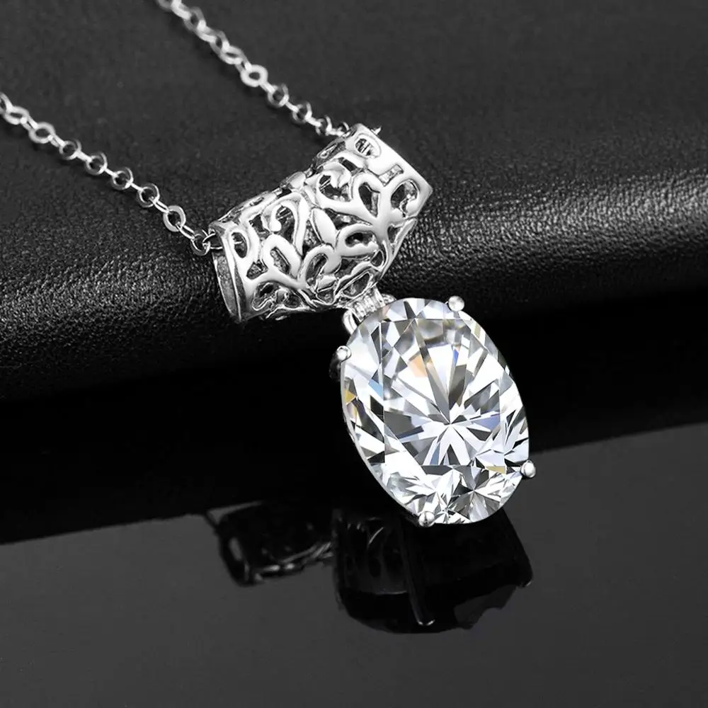 Женский кулон из серебра 100% пробы с цирконом | Украшения и аксессуары