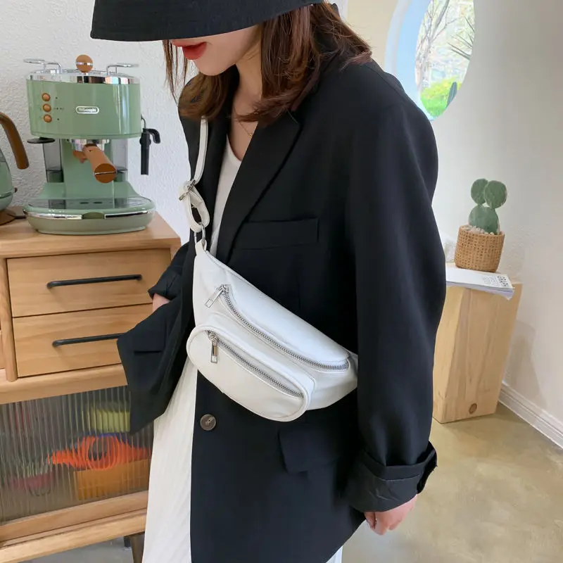 Поясная Сумка через плечо модная кожаная нагрудная сумка на цепочке забавные