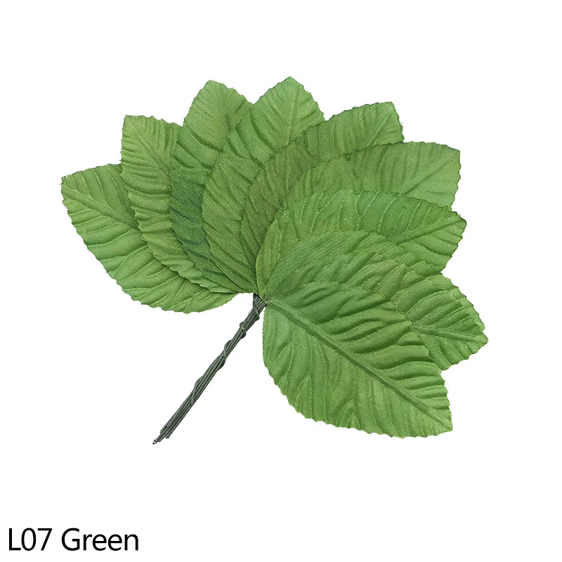 L07 40/100/200 шт Искусственные розовые листья Пластик шелк Leafe украшение на свадьбу День рождения, подарок на Рождество, украшение из искусственных цветов для DIY ВЕНОК для дома украшения - Цвет: L07