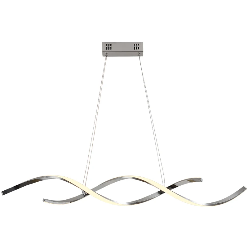 Candelabro led cromado/dorado para comedor, cocina, 90-260V de longitud, 90cm/110cm