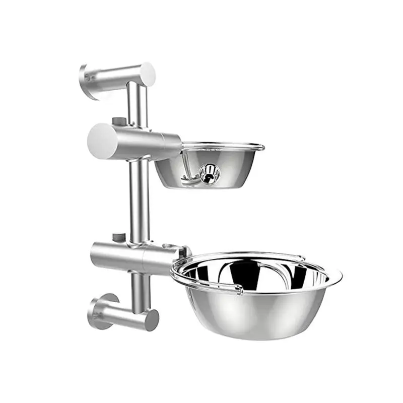 1 Набор Противоскользящих практичных прочных мисок для еды и воды с подставкой