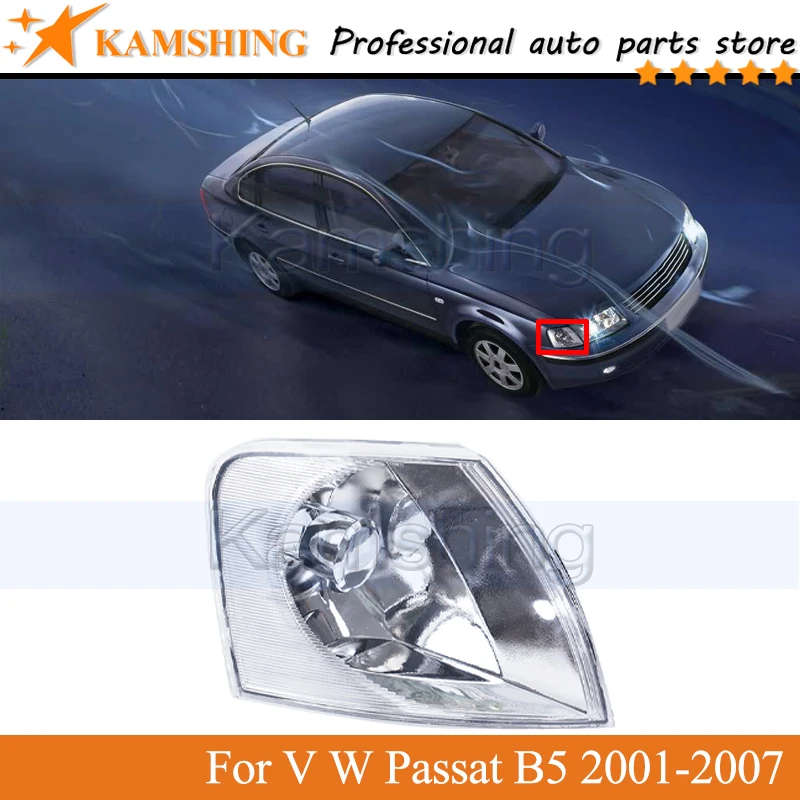 

Kamshing Front Turn signal lamp light For V W Passat B5 2001 -2004 2005-2007 Head light Marker Light Corner light Bumper light