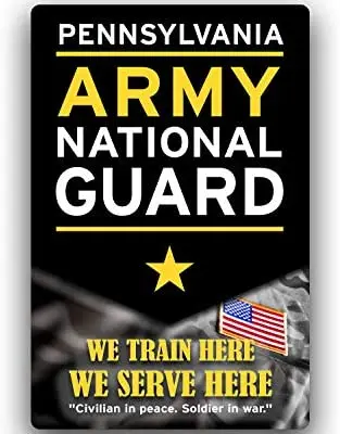 

Pennsylvania National Guard Custom Sign Novelty Rustic Sign Metal Tin Sign