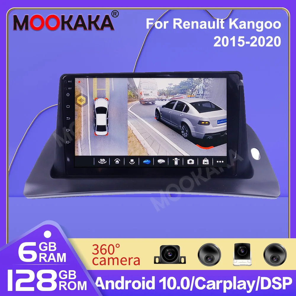 

For Renault Kangoo 2015-2020 Android10.0 6+128 Car GPS Navigation Multimedia Player Head Unit NO DVD Player Radio Tape Recorder