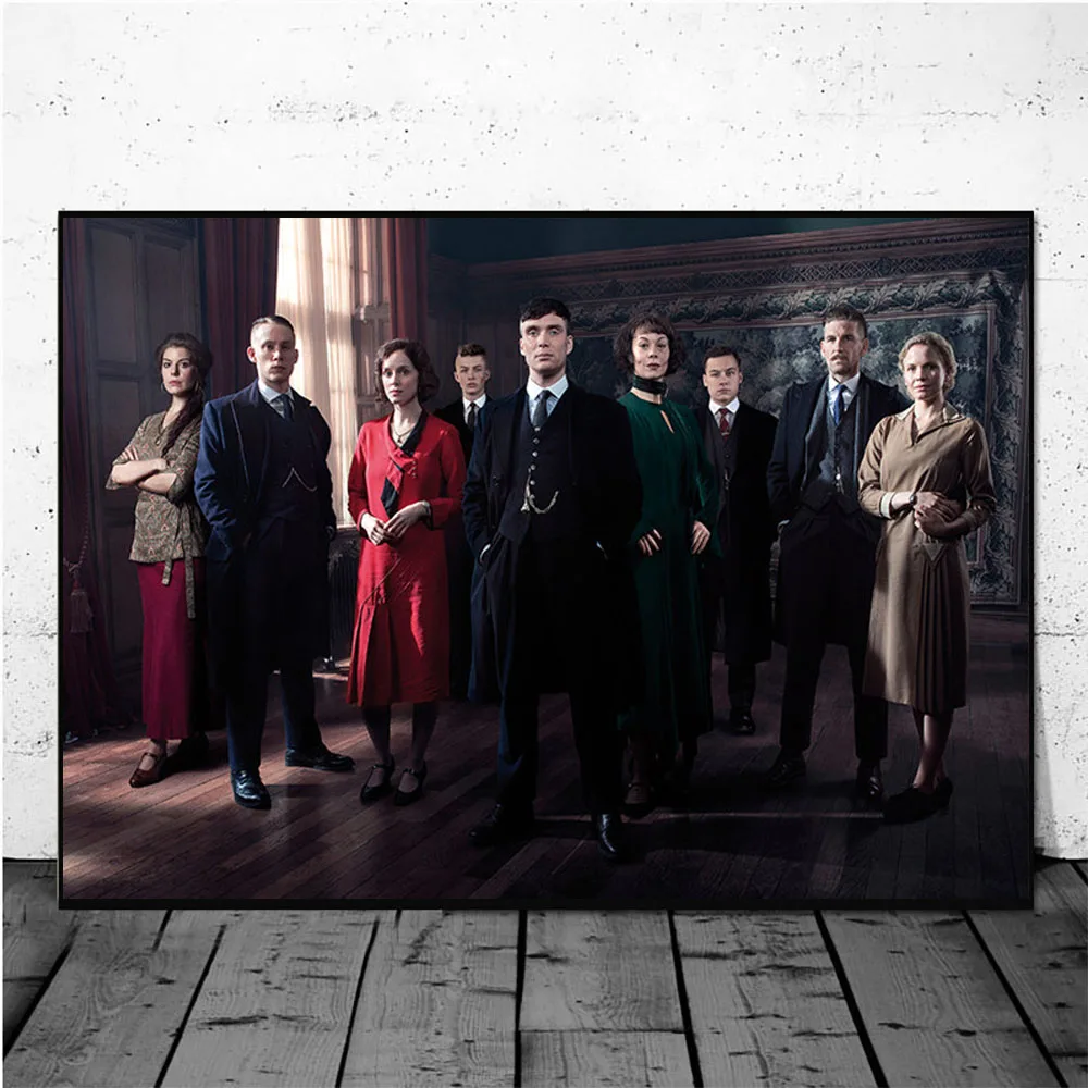 

Peaky blinders Poster Art Paintings Print on Canvas Posters And Prints Portrait of Tommy Shelby Wall Art Pictures Home Decor