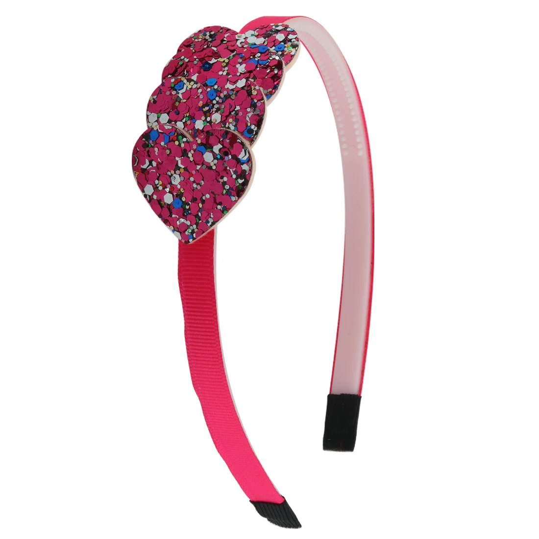 1 шт., ободки для волос ручной работы с блестками и звездами для девочек, изысканная повязка на голову, пластиковые повязки для волос для детей, 15 цветов - Цвет: heart-8