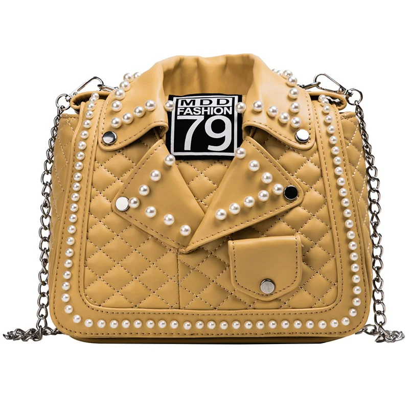 Новое поступление женская сумка через плечо из искусственной кожи с жемчужной
