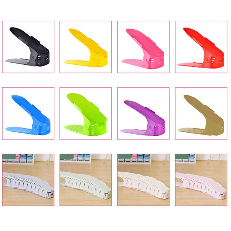 10 шт. прочный регулируемый органайзер для обуви стеллаж хранения Обувной Ящик