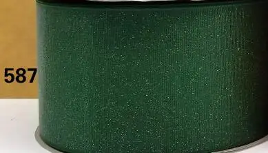 587-Forest green 50 ярдов " 75 мм твердая блестящая корсажная лента с принтом - Цвет: 587-Forest green