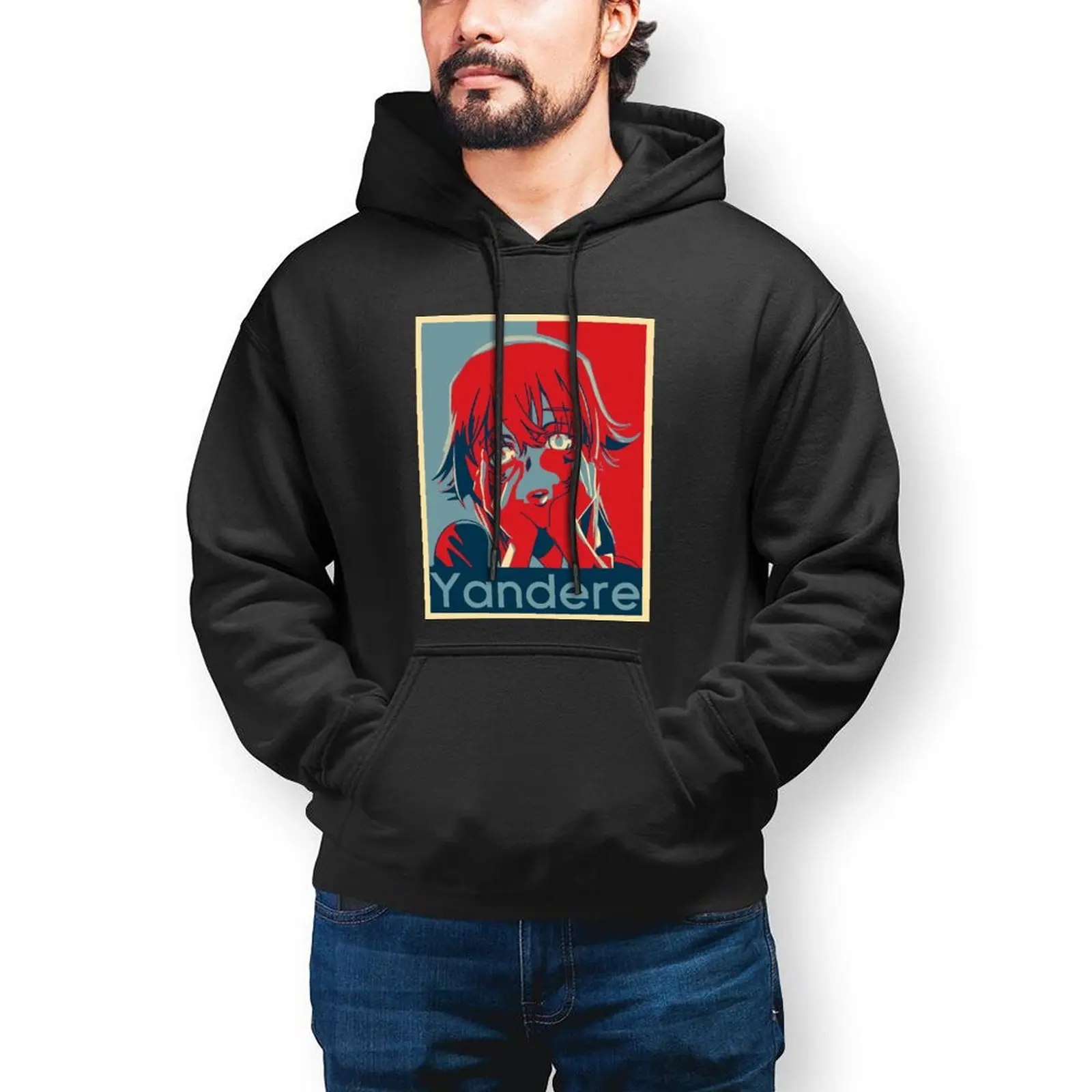 

100%COTTON Mirai Nikki Hoodies Cotton Streetwear Pullover Hoodie Autumn Long Cool Hoodie XXX Mens