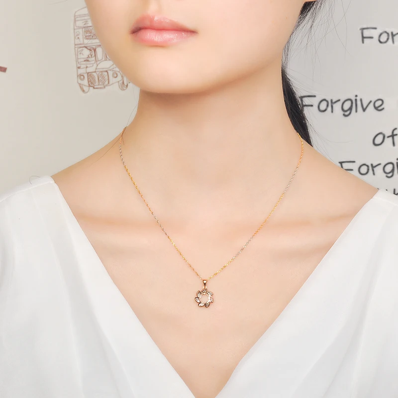 18K кулон из чистого золота настоящий AU 750 однотонный Золотой Шарм многоцветный