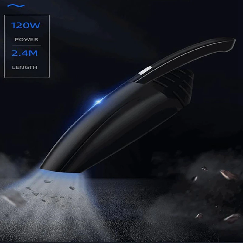 

120W Car Vacuum Cleaner for Car High Suction Wet and Dry Dual-Use Vacum Cleaner Handheld 12V Mini Car Vaccum Cleaner