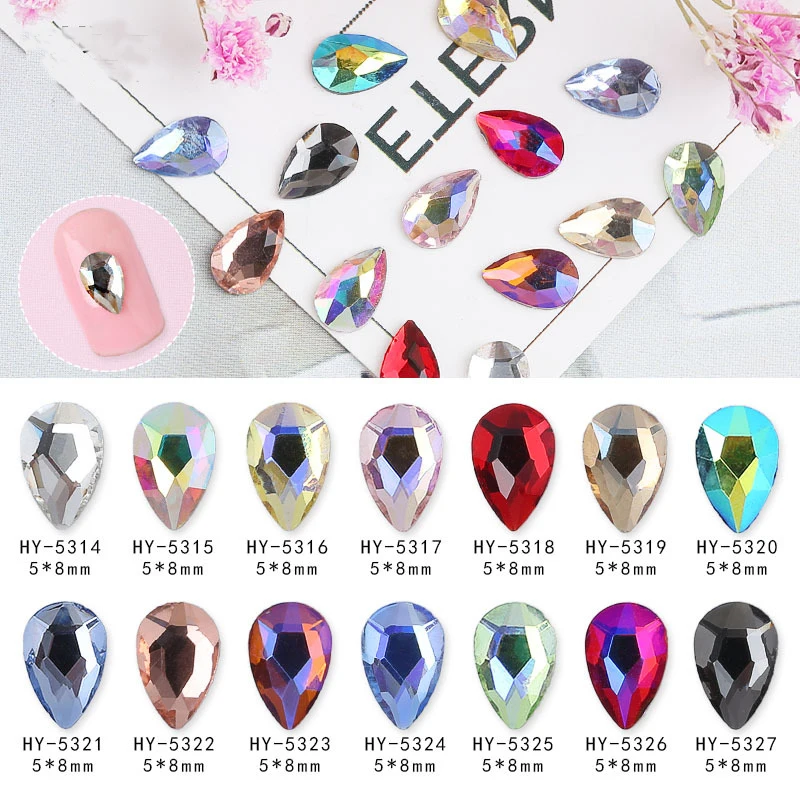 

10 шт./лот 3d Красочные бриллианты, разноцветные Стразы для ногтей, украшения для ногтей