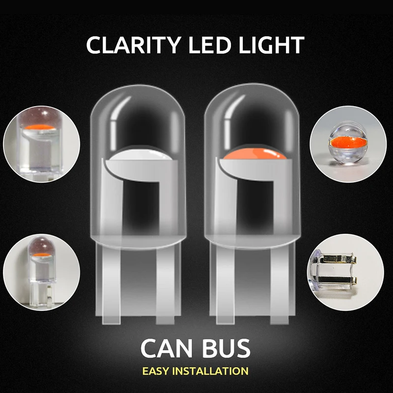 Светодиодный светильник для салона автомобиля 10 шт. Canbus T10 W5W WY5W 168 501 | Автомобили и