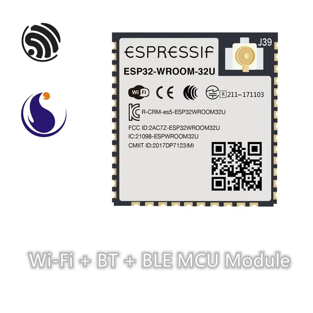 ESP32 WROOM 32U Espressif Systems SoC двухъядерный Wi Fi и BT/ Bluetooth модуль LE с последовательным