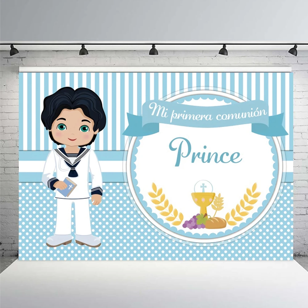 

Yeele Backdrop First Communion God Bless Boy Baby Shower Birthday Party Decor Background Photography For Photo Stuid Photocall