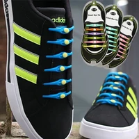 2021 new silicone elastic shoelaces special no tie shoelace lacing kids adult sneakers quick shoe lace gorgeous colorful